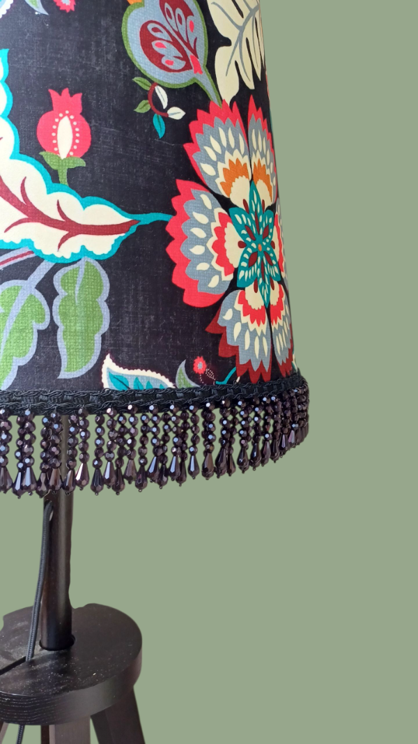 Loreta empire flower lampshade with beaded fringe trim -out of stock - Image 2
