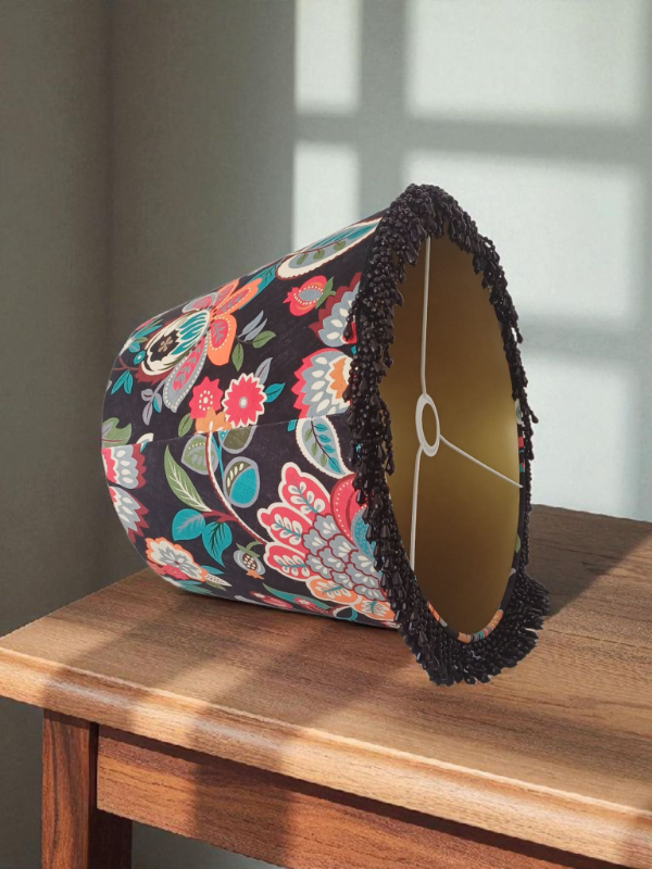 Loreta empire flower lampshade with beaded fringe trim -out of stock - Image 3