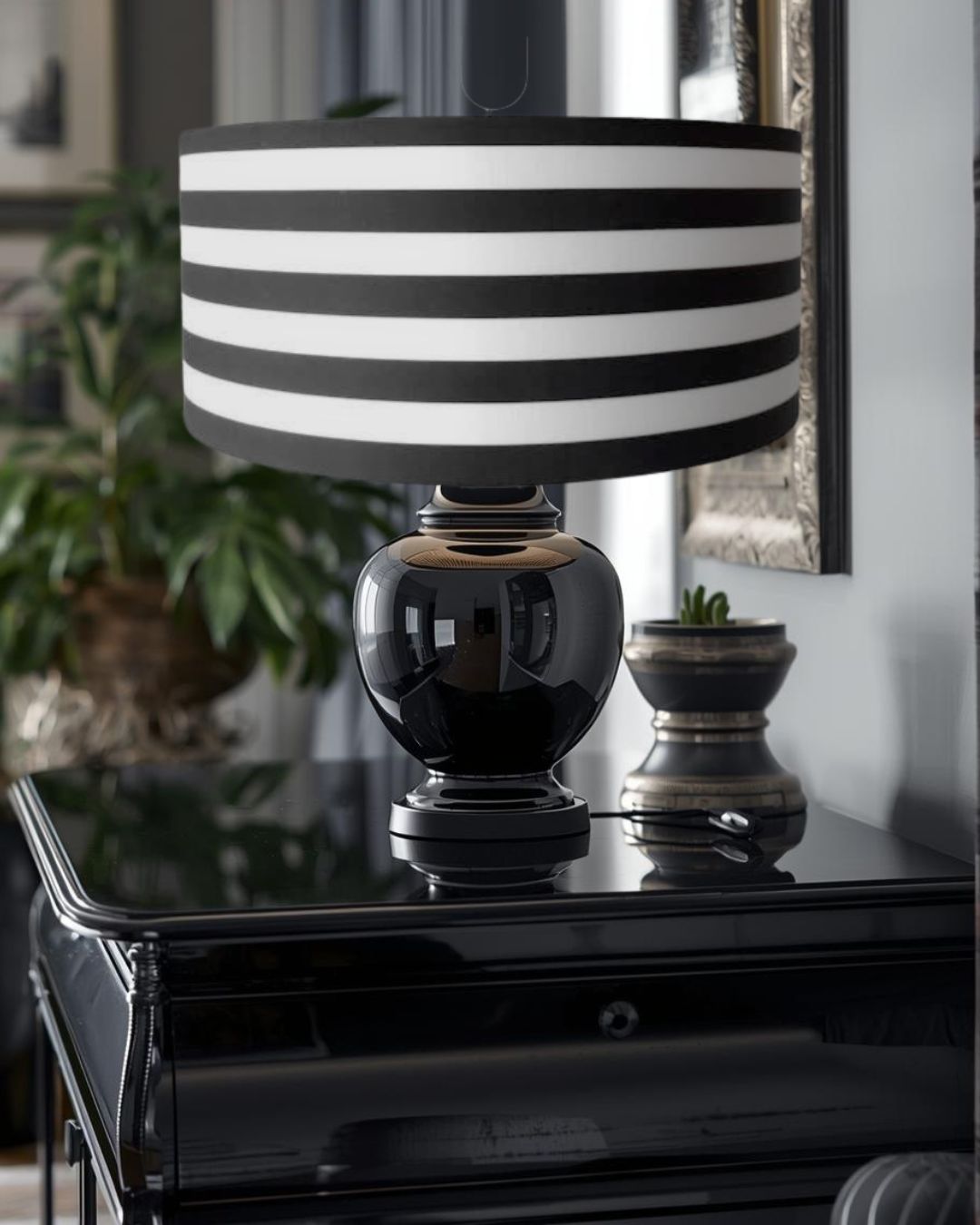 Tilda black striped lampshade - Slika 5