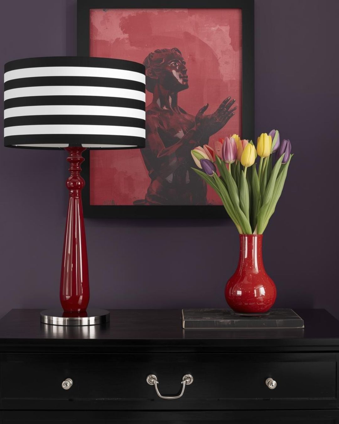 Tilda black striped lampshade - Slika 2