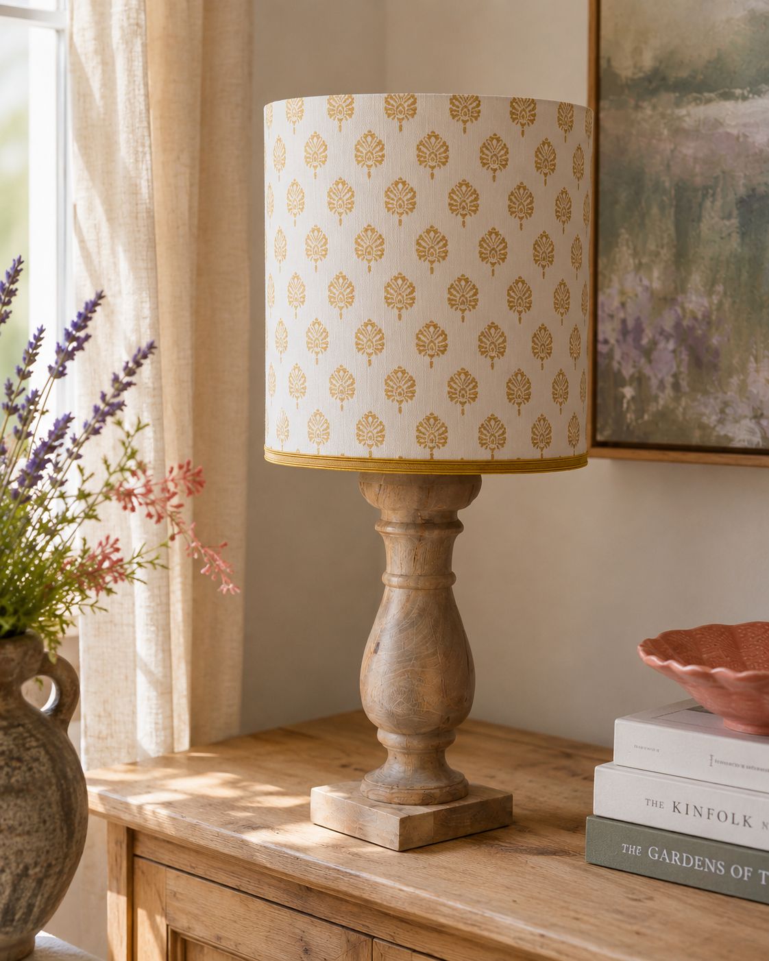 Alina natural drum lampshade - Image 2