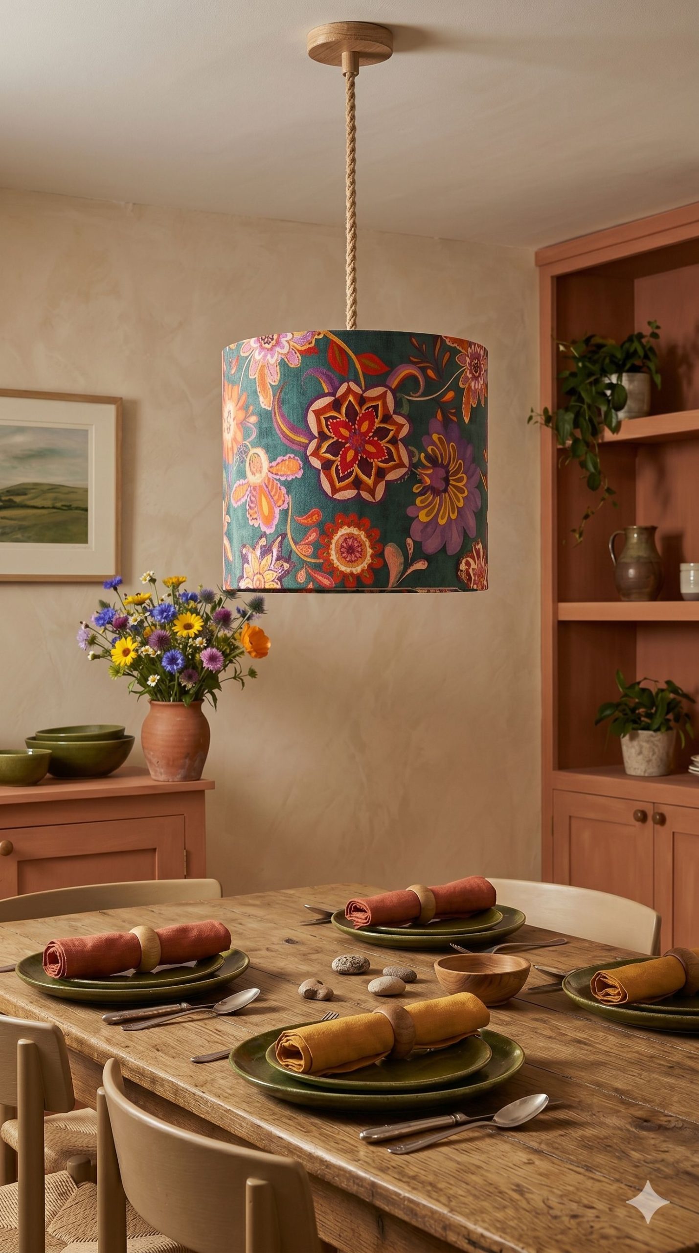 Alegra drum velvet lampshade with gold lining - Slika 4