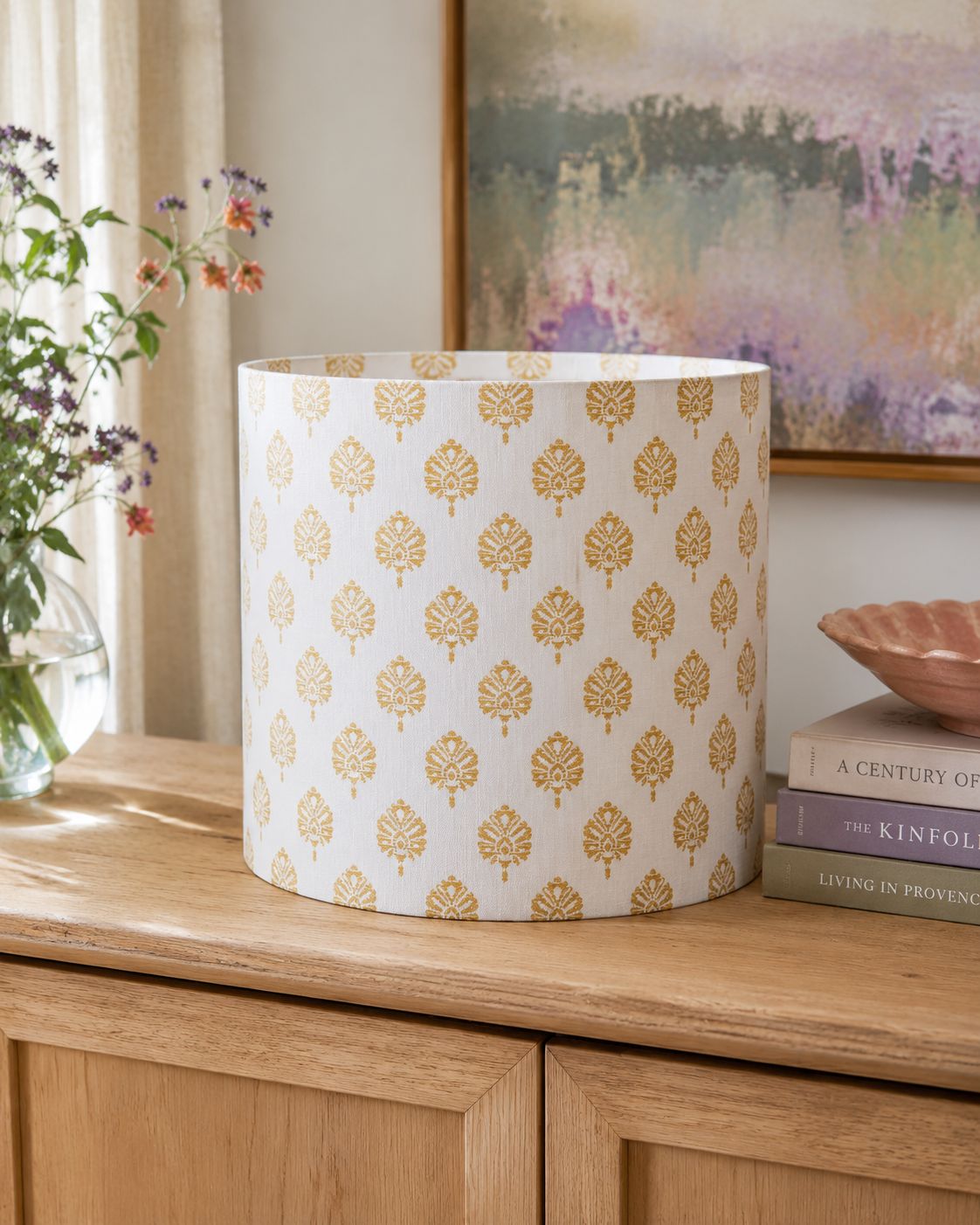 Alina natural drum lampshade