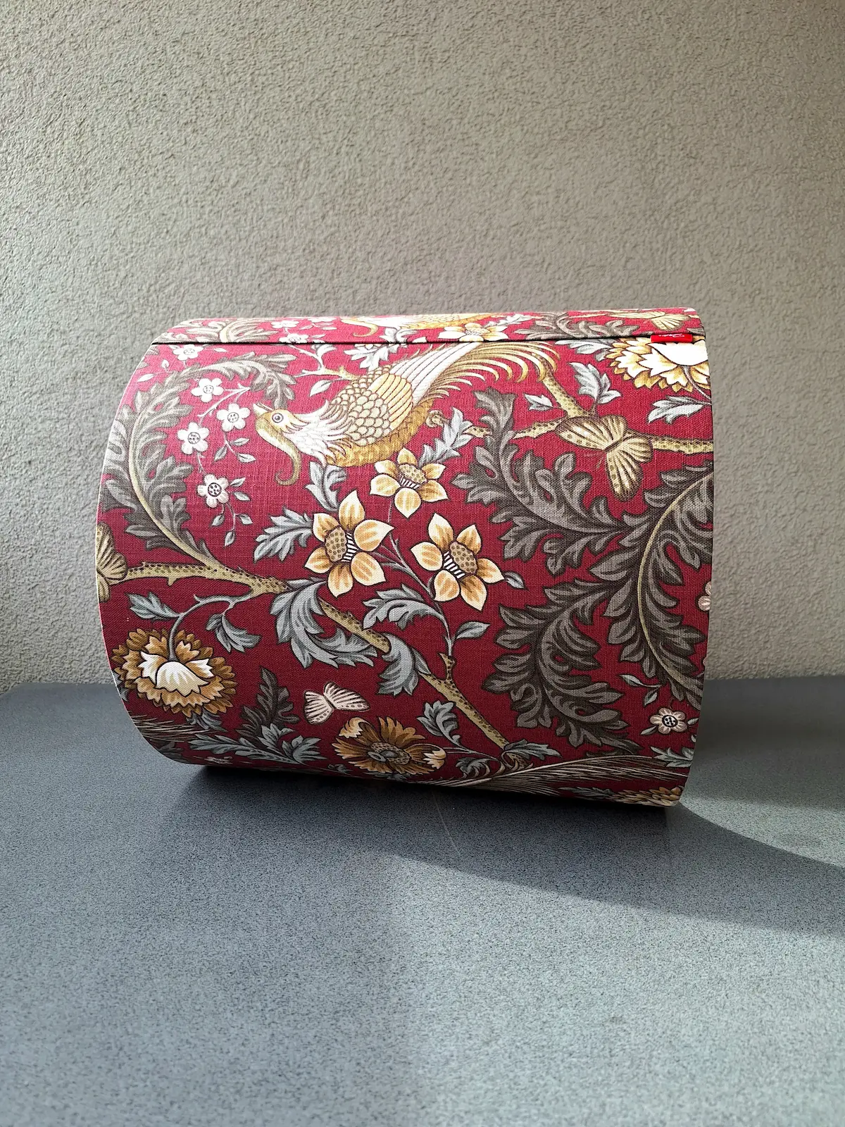 Beti dark red bird drum lampshade - Image 2