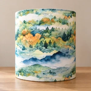 Shuma drum green lampshade